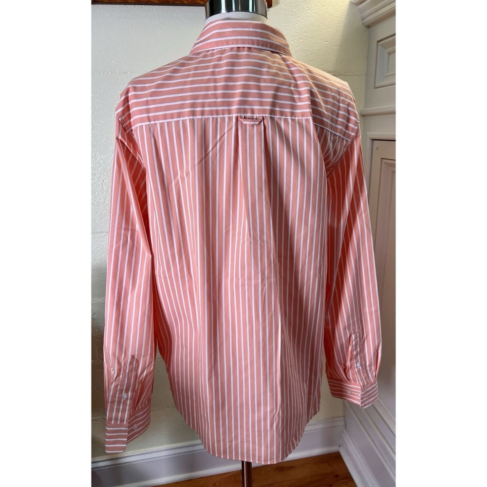 Orvis Women's Coral Stripe Button Down‎ Shirt Sz 16 Long Sleeve - Picture 5 of 9